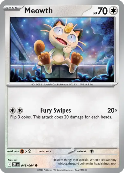 48 Meowth Shrouded Fable 2024