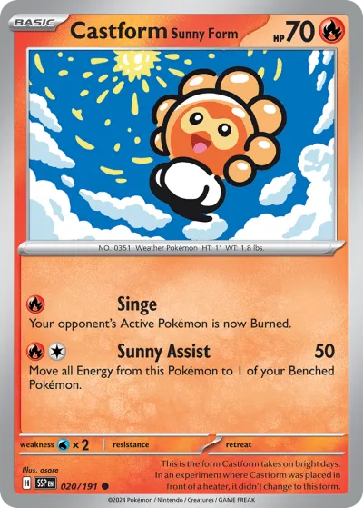 20 Castform Sunny Form Surging Sparks 2024