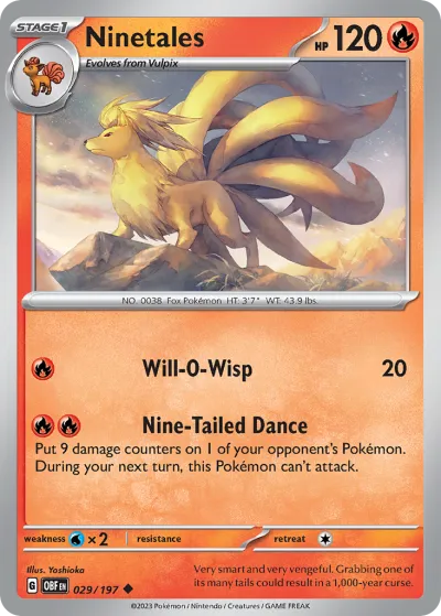 29 Ninetales Obsidian Flames 2023