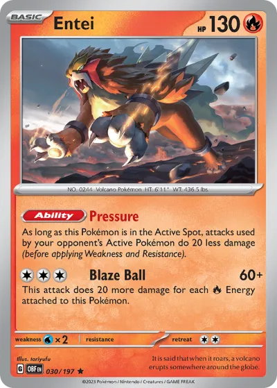 30 Entei Obsidian Flames 2023