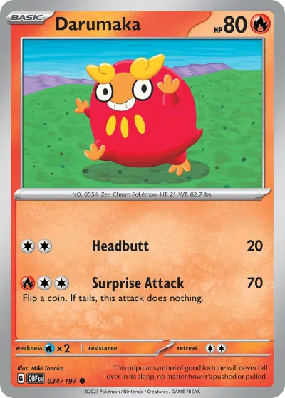 34 Darumaka Obsidian Flames 2023