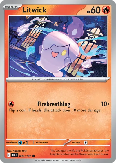 36 Litwick Obsidian Flames 2023