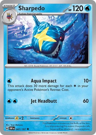 47 Sharpedo Obsidian Flames 2023